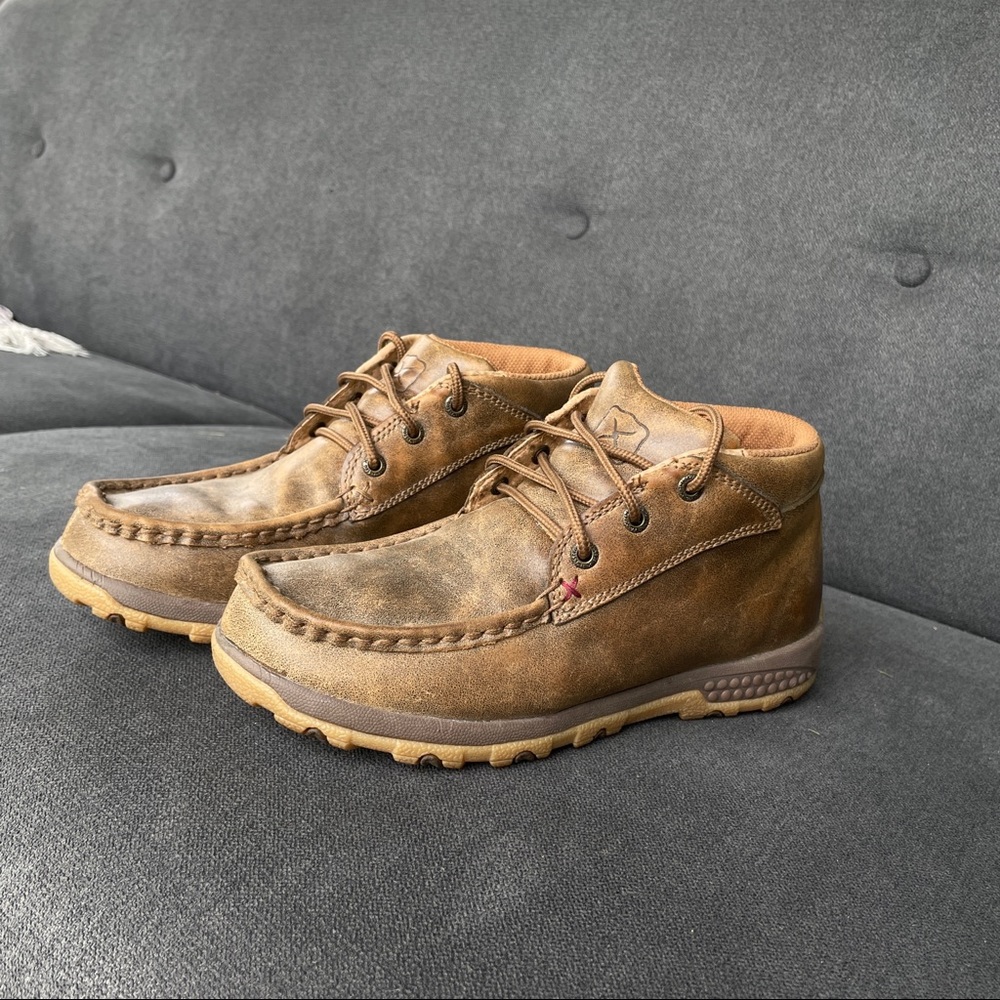Twisted X Womens Chukka Driving Shoes-Moc Toe